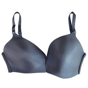 Victoria's Secret No-Wire T Shirt Bra Gray 36DD Light Padded Full Coverage READ